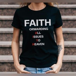 Black F. A. I. T. H. Graphic Tee